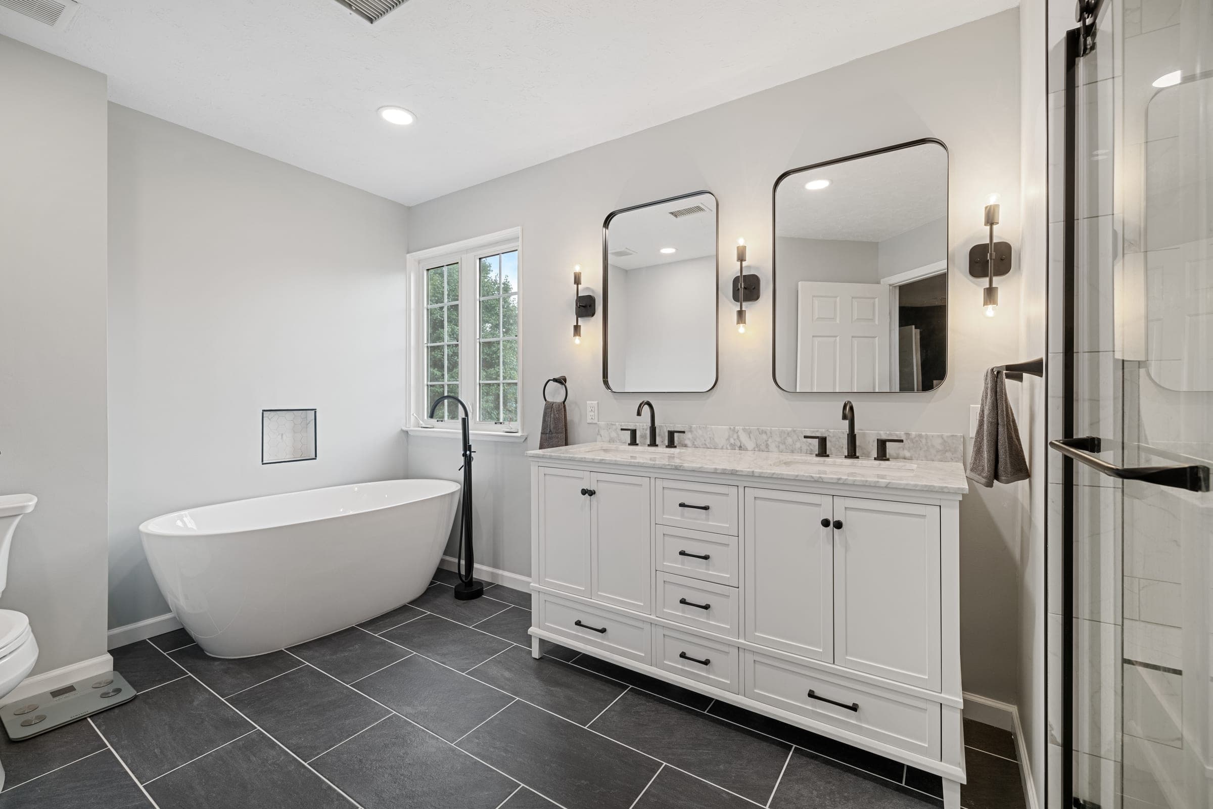 Primary bath renovation on Majestic Drive in Peters Township, PA